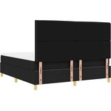 Postelja z dvigalnim dnom z vzmetnico &amp;amp; LED Črna 180x200 cm Tkanina, (22156507) Slike