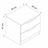 Hanah home Noćni ormarić Kale Plus 54x40x47cm Orah | Eponuda.ba