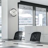 Lowell Okrogla stenska ura 25cm / 14967s / srebrna / aluminij, steklo, (20455004) | Shoptok.si