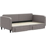 vidaXL Dnevni krevet na razvlačenje smeđesivi 100 x 200 cm od tkanine | shoptok.hr