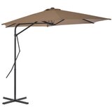 vidaXL Zunanji senčnik z jeklenim drogom 300 cm taupe, (20692845) Cene