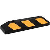 vidaXL Odsevna parkirna blokada 2 kosa 56x15x10 cm guma | Shoptok.si