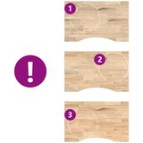  Radna ploča Neobrađena 80x50x2,5 cm Masivno drvo Hrast Pravokutna | shoptok.hr