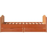 vidaXL Okvir kreveta bez madraca voštano smeđi 100x200 cm od borovine | shoptok.hr