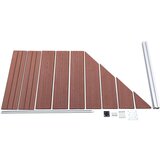  Set WPC ograda 9 kvadratnih + 1 kosa 1657 x 186 cm smeđi | shoptok.hr