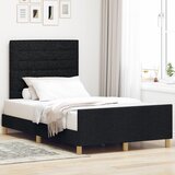 vidaXL Postelja Temno Rjava 120x190 cm Tkanina, (22049170) | Shoptok.si