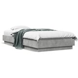  The Living Store Posteljni okvir z LED lučkami betonsko siv 75x190 cm - Posteljni Okvir, (21440269) | Shoptok.si