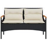  4-dijelni set vrtnih sofa od poliratana s jastucima crni | shoptok.hr