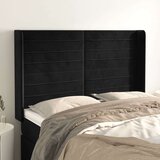  Uzglavlje s ušima crno 147x16x118/128 cm baršunasto Cijene