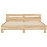  Okvir za krevet s uzglavljem i LED boja hrasta sonome 180x200cm | shoptok.hr