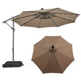 Vrt Senčnik Ø300 cm s solarnimi LED lučkami in UV zaščito | Shoptok.si