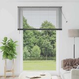 vidaXL Okenska roleta z zavesami Drugo Temno siva 150 x 220 cm Aluminij | Shoptok.si