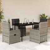 vidaXL 5-dijelni vrtni blagovaonski set sivi od poliratana | shoptok.hr