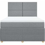  Krevet box spring s madracem svjetlosiva 160x200 cm tkanina Slike