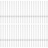  Stup za ogradu 44 pcs Srebrno 100 cm Čelik | shoptok.hr