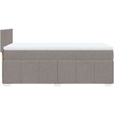 vidaXL Box spring postelja z vzmetnico taupe 90x200 cm blago | Shoptok.si