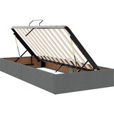  LED krevet za pohranu s madracem Tamnosiva 90 x 190 cm Tkanina | shoptok.hr