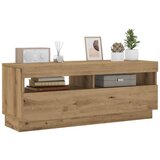 Maison Chic TV omarica - TV stojalo - Televizijska omarica z LED artisan hrast 100x35x40 cm inženirski les, (21700590) | Shoptok.si