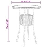  3-dijelni vrtni bistro set od poliratana crni | shoptok.hr