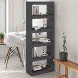  The Living Store Knjižna omara/pregrada siva 60x30x167,5 cm trdna borovina - Knjižna Omara, (21431486) Cene