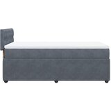 Box spring krevet s madracem tamnosivi 100x200 cm baršunasti | shoptok.hr