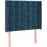  Krevet box spring s madracem LED tamnoplavi 90x200 cm baršun | shoptok.hr