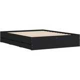  Okvir kreveta s ladicama crni 140 x 200 cm konstruirano drvo | shoptok.hr