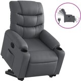 Maison Chic Električni naslanjač - Relax naslanjač s funkcijo vstajanja sivo umetno usnje, (22061909) Cene