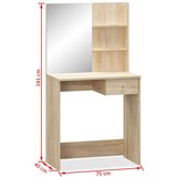 vidaXL Toaletni Stolić od Iverice 75x40x141 cm Boja Hrastovine | shoptok.hr