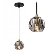 Toolight crna kristalna stropna svjetiljka APP586-1CP | shoptok.hr