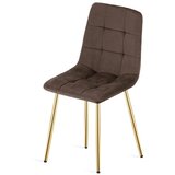 KARA stolica - tamnosmeđi baršun / zlatne noge x 2 | shoptok.hr