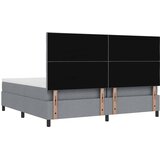  Krevet s opruga kutije Svijetlo siva 200 x 200 cm tkanina Slike