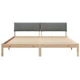  Okvir kreveta smeđe i tamnosivo 200 x 200 cm Masivna borovina | Eponuda.com