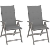 Maison Chic Vrtni stoli - Stol za vrt 2 kosa z blazinami trden akacijev les JS1415, (21878655) | Shoptok.si