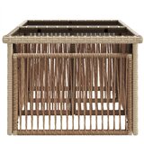  Stol za vrt Bež 100 x 55 x 37 cm PE Rattan i Staklo | shoptok.hr