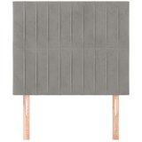  Posteljno vzglavje 2 kosa svetlo sivo 100x5x78/88 cm žamet, (20738544) | Shoptok.si