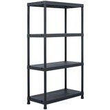 vidaXL Stalak za pohranu crni 100 kg 60 x 30 x 138 cm plastični | shoptok.hr