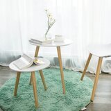  Set 2x pomoćnih stočića SERA, bela/braon | Eponuda.com