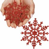 springos set božićnih ukrasa “Snježne pahulje”, 12 cm, 3 kom, crvene | shoptok.hr