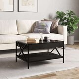  Stolić za kavu s beskonačnim LED svjetlima crni 70x50x38 cm | shoptok.hr