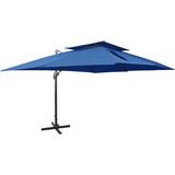 vidaXL vrtni senčnik z dvojno streho sinje moder 400x300 cm | Shoptok.si