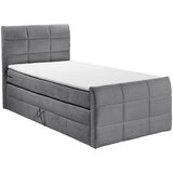 MID.YOU POSTELJA BOXSPRING 100 cm x 200 cm , tekstil, leseni material temno siva | Shoptok.si