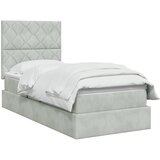 Krevet s madracem i skladištem Svjetlosiva 90 x 190 cm Baršun | shoptok.hr