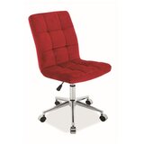  Uredska stolica Q-020 - baršun - crvena | shoptok.hr
