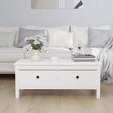 vidaXL Klubska mizica bela 100x50x40 cm trdna borovina Cene