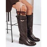 DStreet Kozaki damskie brązowe | Shoptok.si