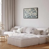  Plakat - Delicate Botanical Motif with Blue Leaves 42x29.7 Crni okvir | shoptok.hr
