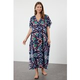 Trendyol Ethnic Patterned Midi Woven 100% Cotton Beach Dress Cene