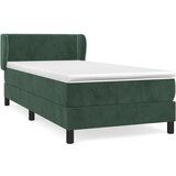 Maison Chic Box spring postelja - Vzmetna postelja z vzmetnico temno zelena 80x200 cm žamet SL14147, (21907811) | Shoptok.si