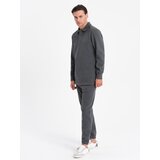 Ombre Men's tracksuit set sweatshirt with polo collar + pants Cene